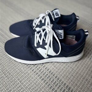New Balance Women's Navy and White Sneakers